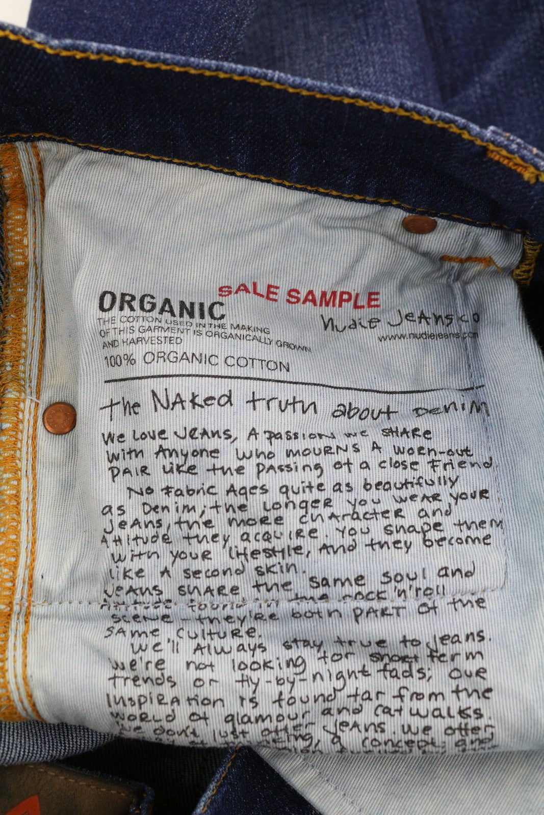 NUDIE JEANS Tilted Tor Men Jeans W29/L32 Patch Mended Button Slim Fit Faded Blue