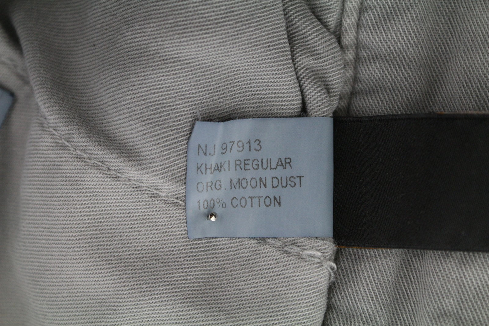NUDIE JEANS chaki spalvos įprastos vyriškos kelnės W32/L34 Gey Moon Dust Distress Chino* 