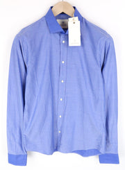 SCOTCH &amp; SODA vyriški šviesiai mėlyni, ploni, melanžo spalvos, grynos medvilnės marškiniai S dydžio