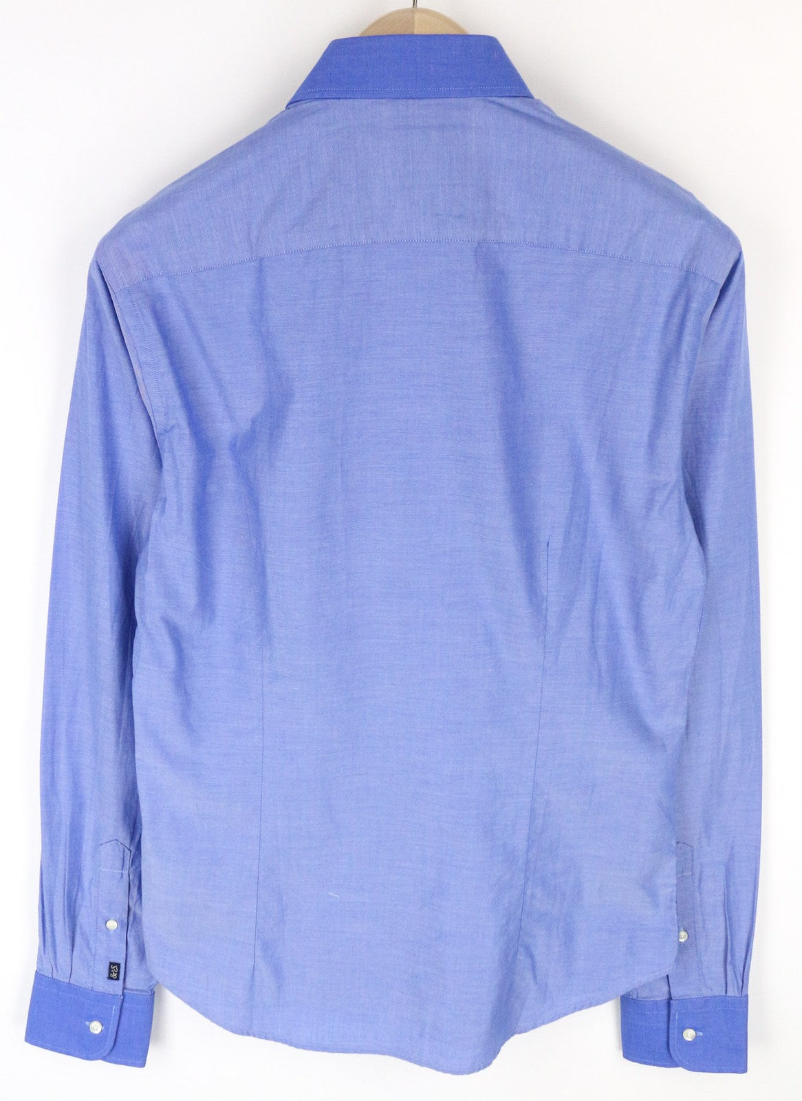 SCOTCH &amp; SODA vyriški šviesiai mėlyni, ploni, melanžo spalvos, grynos medvilnės marškiniai S dydžio