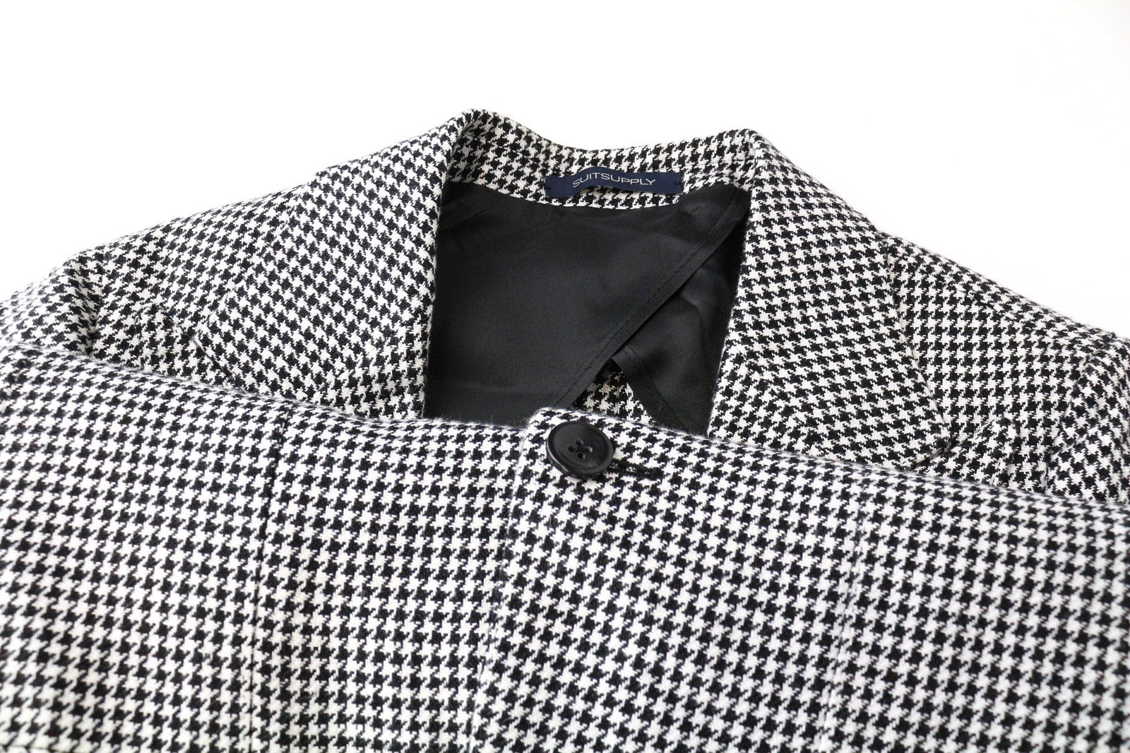 SUITSUPPLY La Spalla moteriškas pilkas gryno lino raštuotas dviejų dalių kostiumas UK30R 