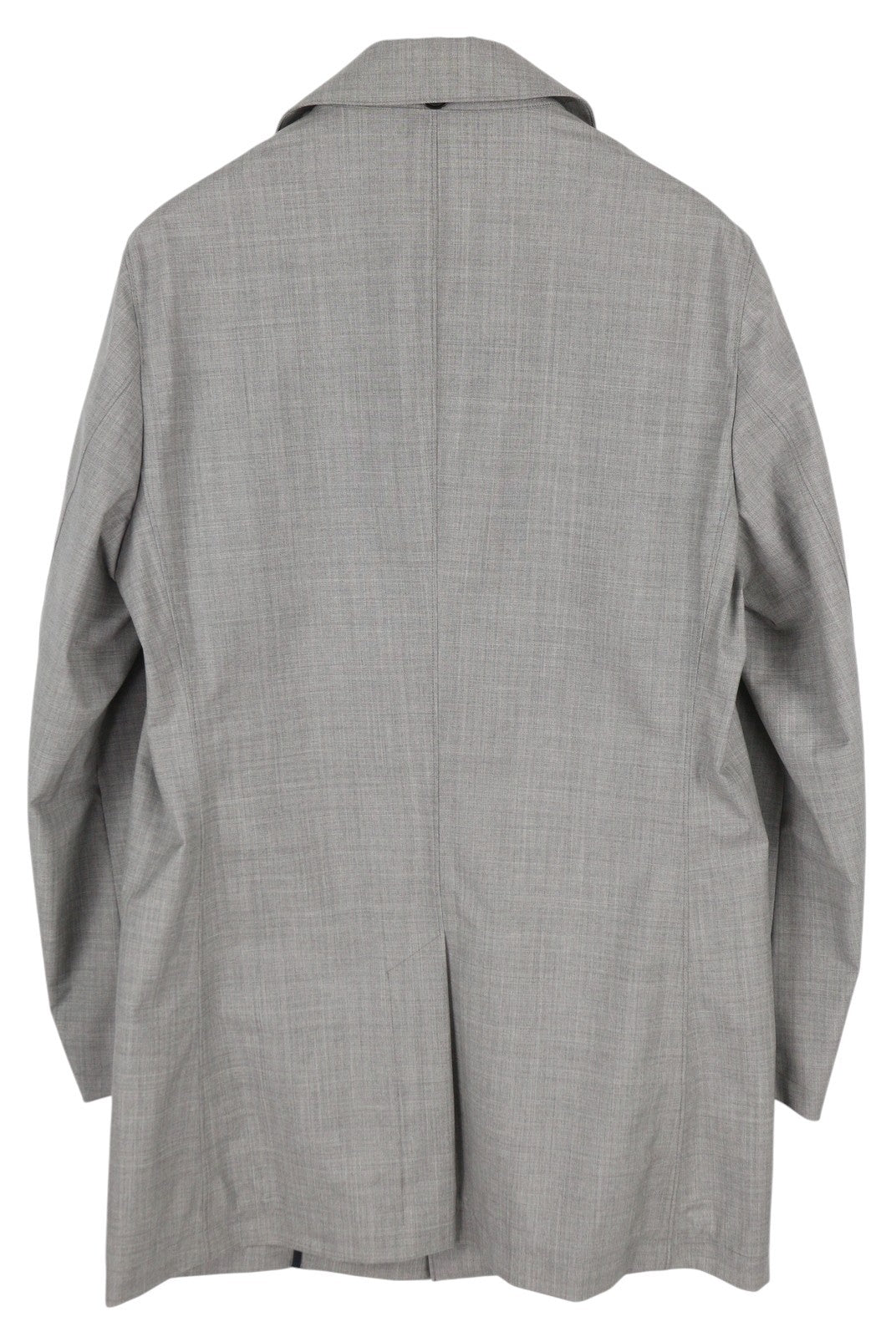 „SUITSUPPLY Rivington“ vyriškas lietpaltis, UK40R, pilkas melanžas, vandeniui atsparus, rekomenduojama mažmeninė kaina – 349 € 