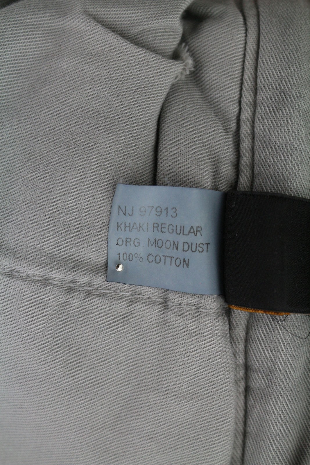 NUDIE JEANS Khaki spalvos įprastos vyriškos kelnės W32/L34 Organic Moon Dust Ripped Chino 