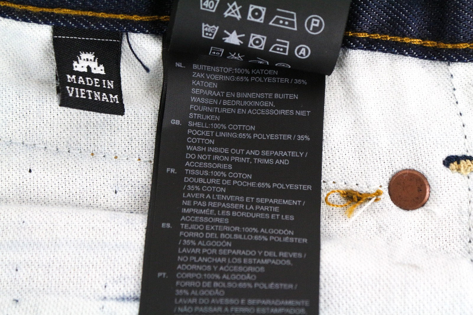 G-STAR Radar vyriški W28/L34 tamsiai mėlyni laisvo kirpimo, netempiami džinsai su sagomis 