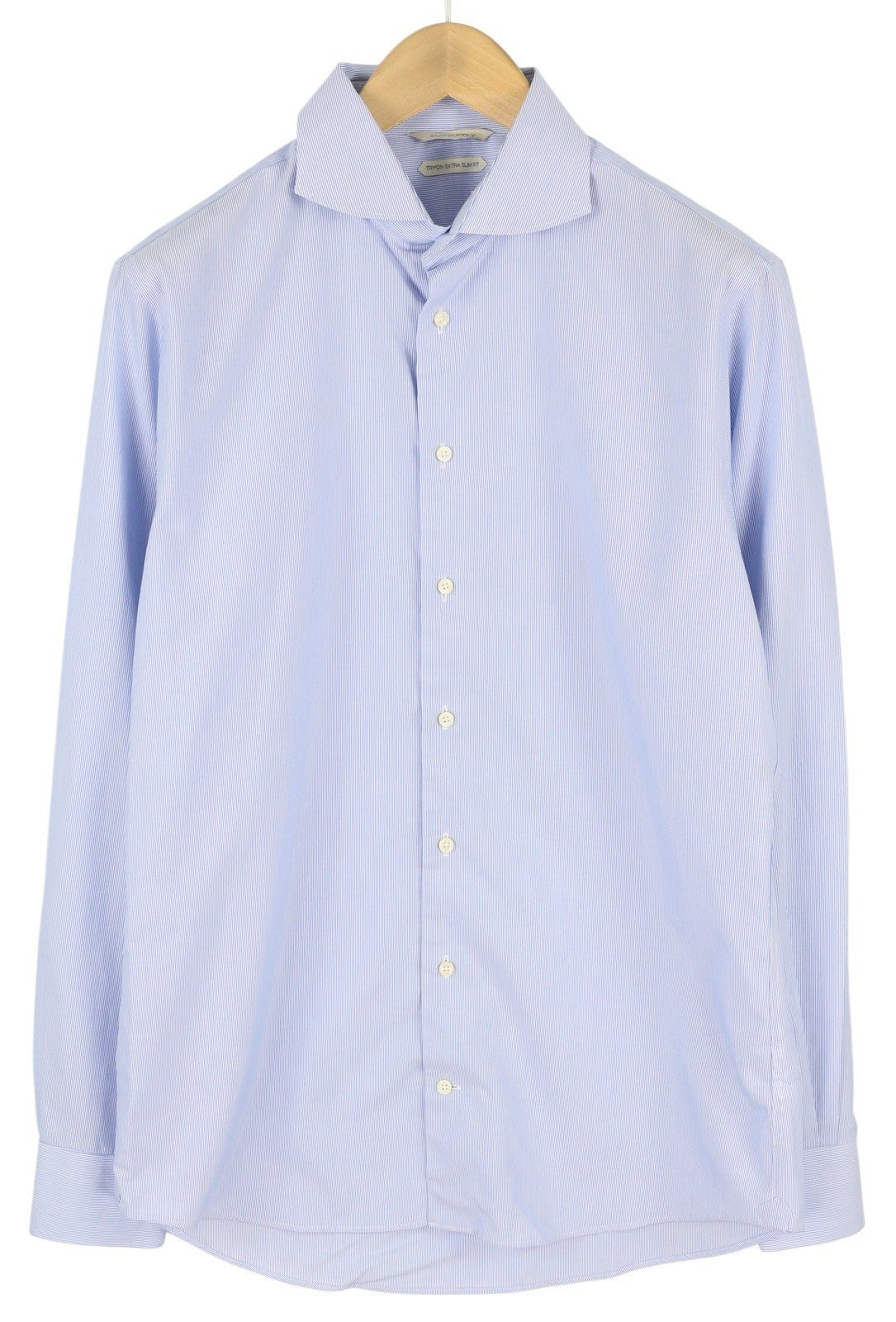 SUITSUPPLY Try On Extra Slim Fit Men Formal Shirt 41 / 16 Blue Pinstriped Button