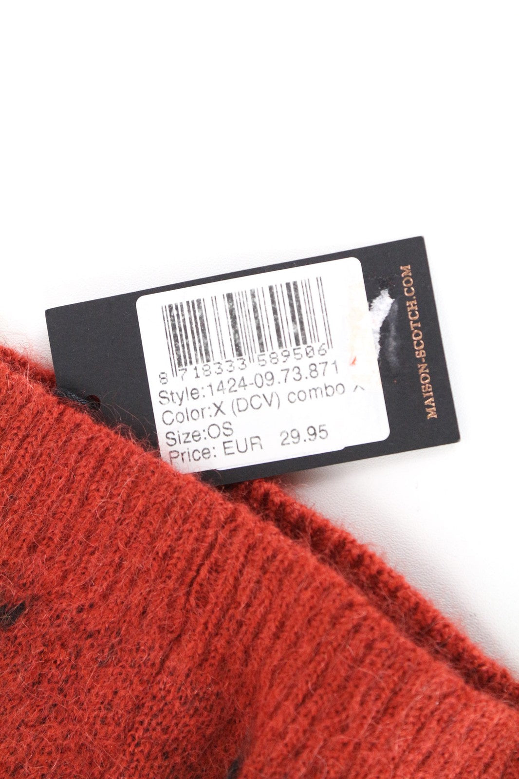 MAISON SCOTCH moteriškos šviesiai pilkos austos žvaigždės formos moherio mišinio kepurės su dviem pakuotėmis 