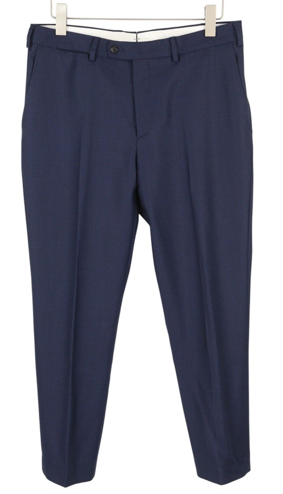 SUITSUPPLY Sienna Ticket Pocket Men Suit UK40R Dark Blue Patterned Wool 2in1