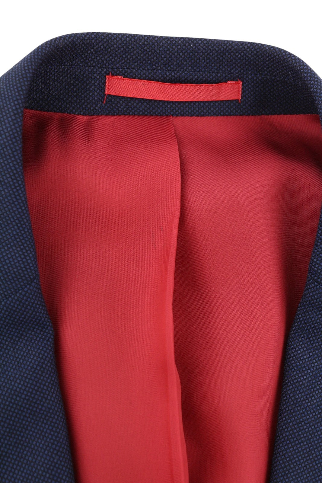 SUITSUPPLY Sienna Ticket Pocket Men Suit UK40R Dark Blue Patterned Wool 2in1