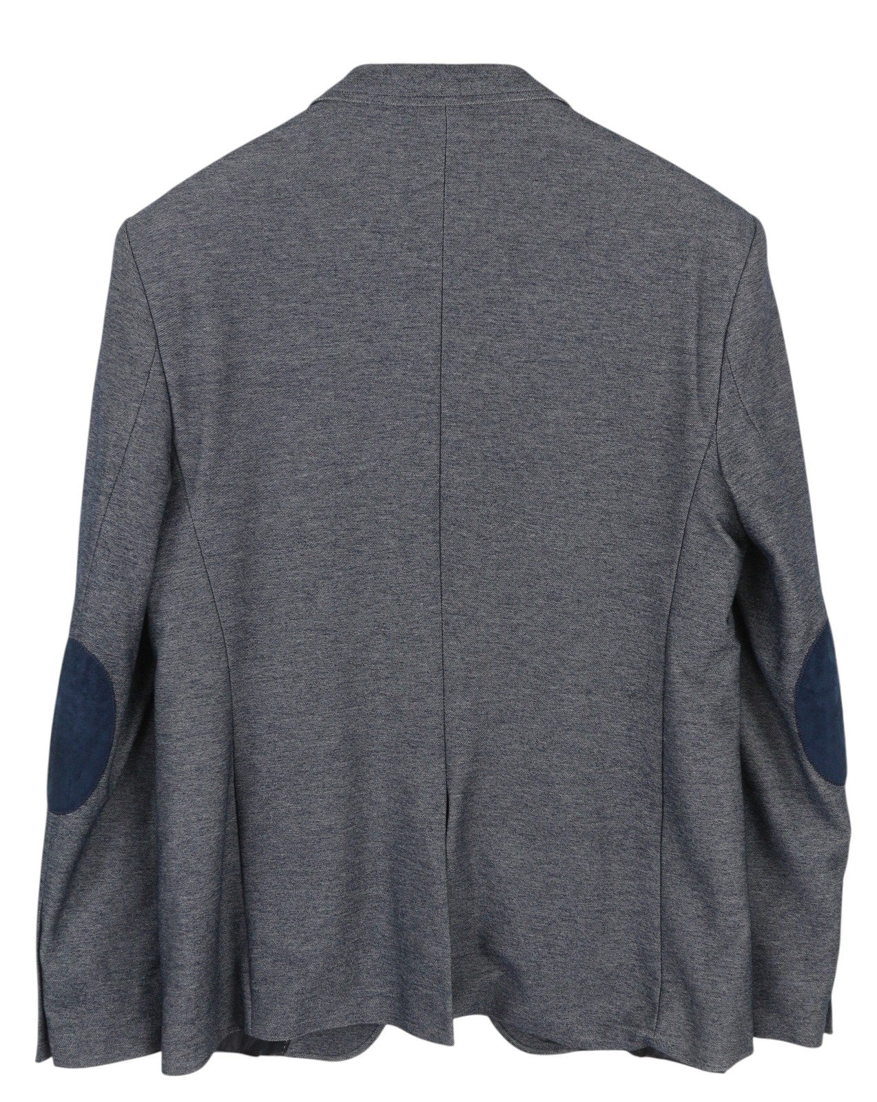 WEAVER vyriškas švarkas 54 mėlynas raštuotas alkūnių lopai su įpjova atvartu, vienaeilis 