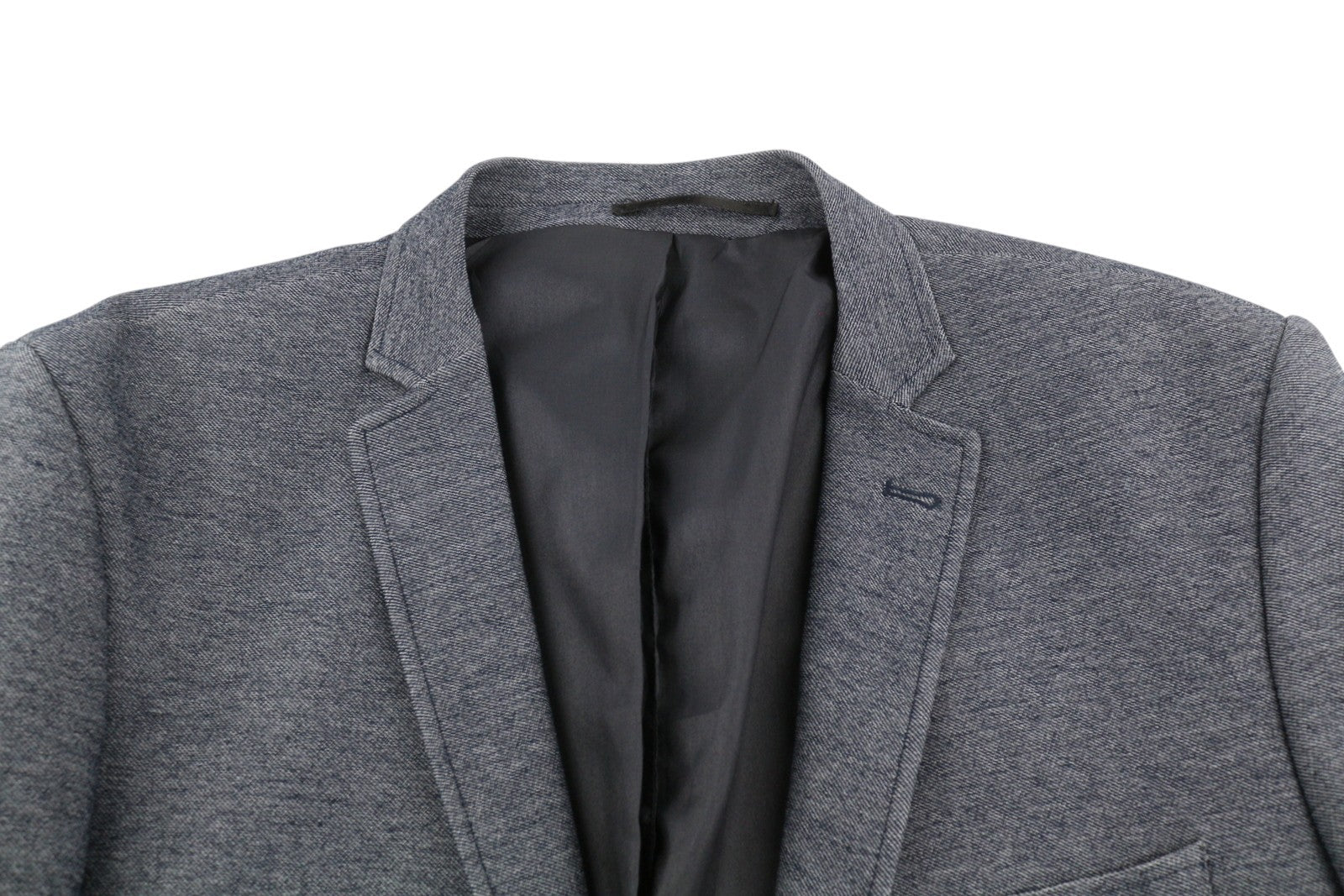 WEAVER vyriškas švarkas 54 mėlynas raštuotas alkūnių lopai su įpjova atvartu, vienaeilis 