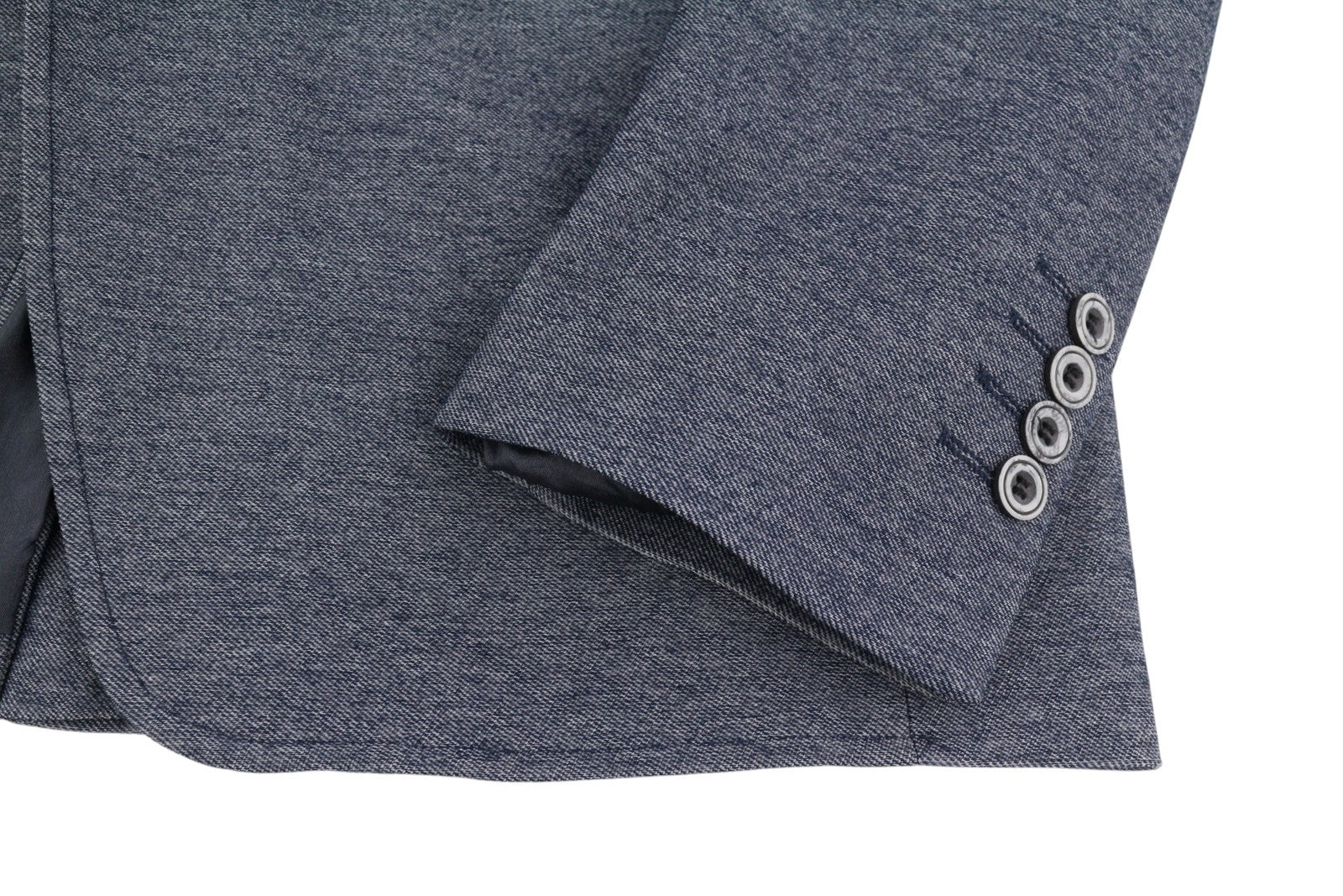 WEAVER vyriškas švarkas 54 mėlynas raštuotas alkūnių lopai su įpjova atvartu, vienaeilis 