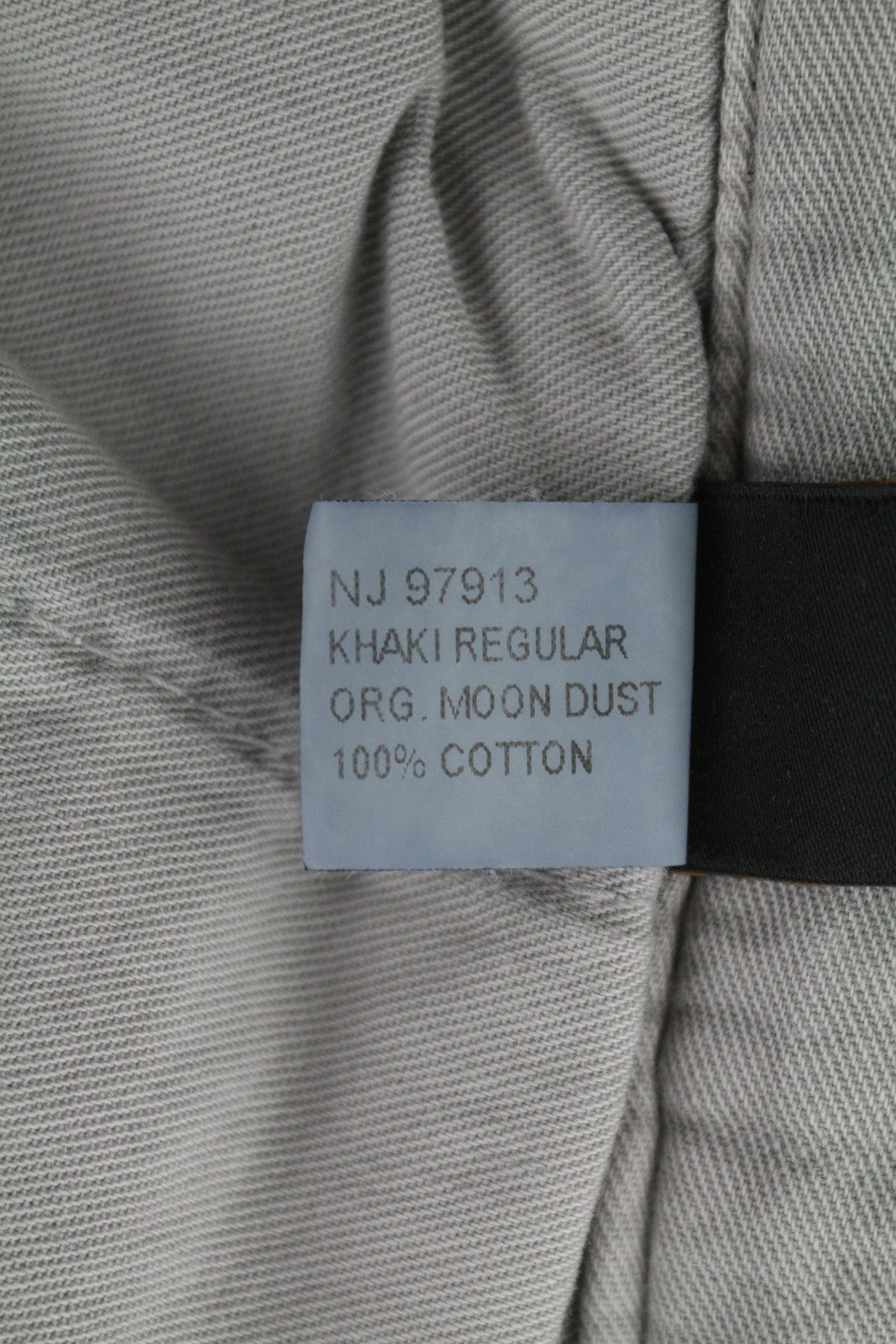 NUDIE JEANS chaki spalvos įprastos vyriškos kelnės W32/L34 Organic Moon Dust Distress Chino 