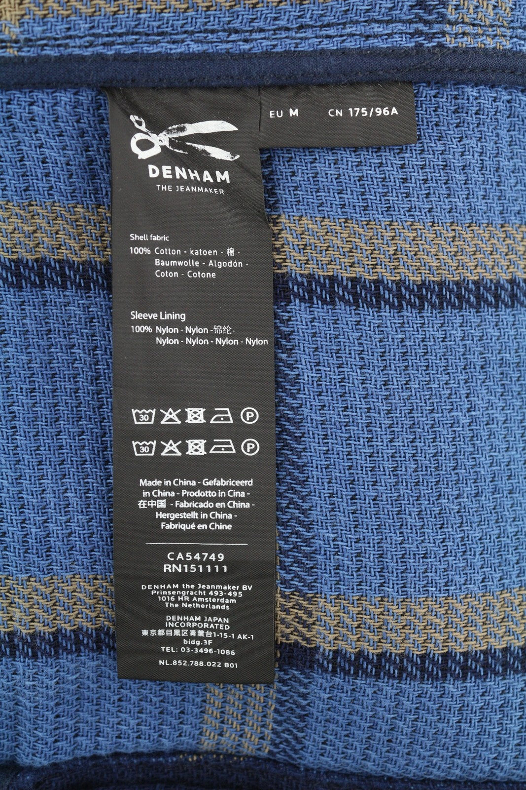 DENHAM vyriškas švarkas M, tamsiai mėlynas, su įpjovomis, atvartu, sagomis užsegamas, be pamušalo, vienaeilis 