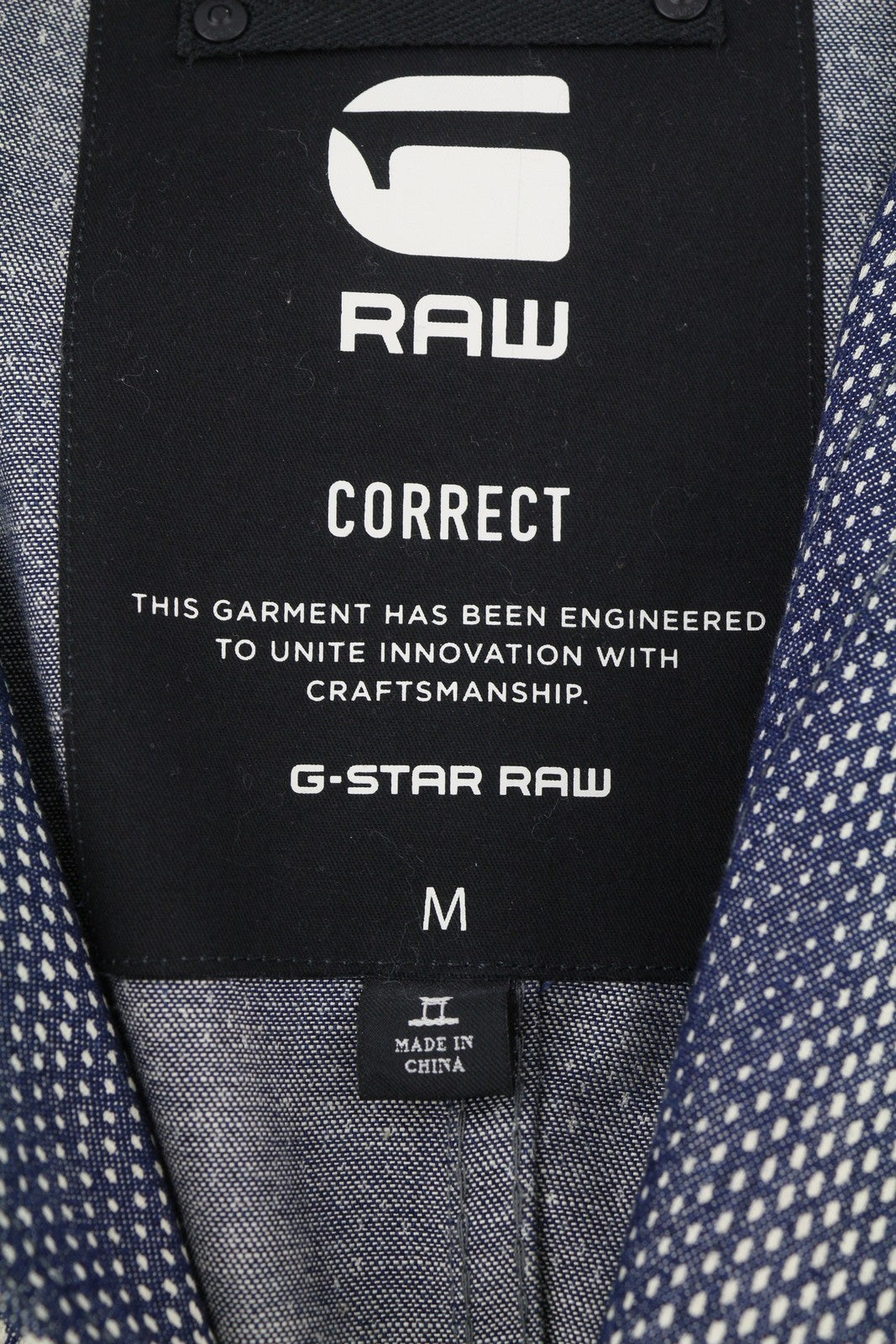 G-STAR Bronson vyriški švarkai M, mėlyni, kamufliažinio rašto, su sagomis ir be pamušalo logotipu. 