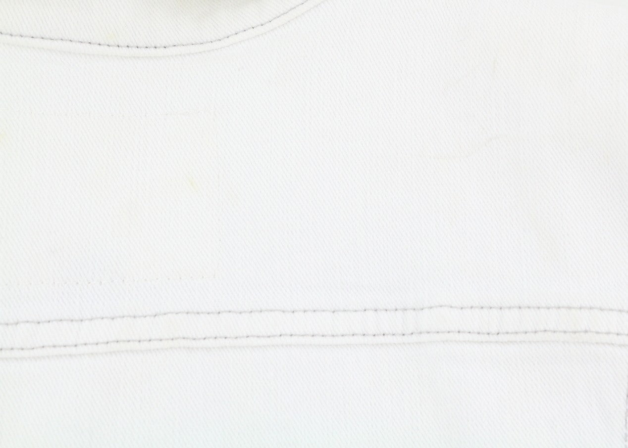 R13 Kelsey Shirring džinsinis moteriškas švarkas M Ibrooke balti pečių pagalvėlės RRP 999 € 