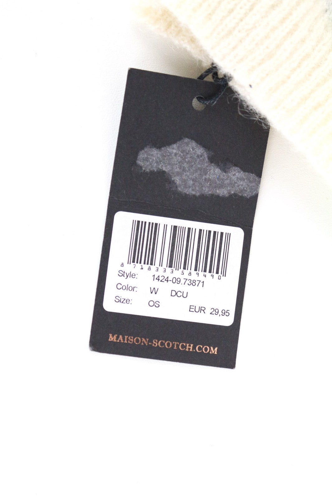 MAISON SCOTCH moteriškos šviesiai pilkos OS kepurės su žvaigždėmis ir moherio mišinio megztomis kepurėmis, 2 vnt. 