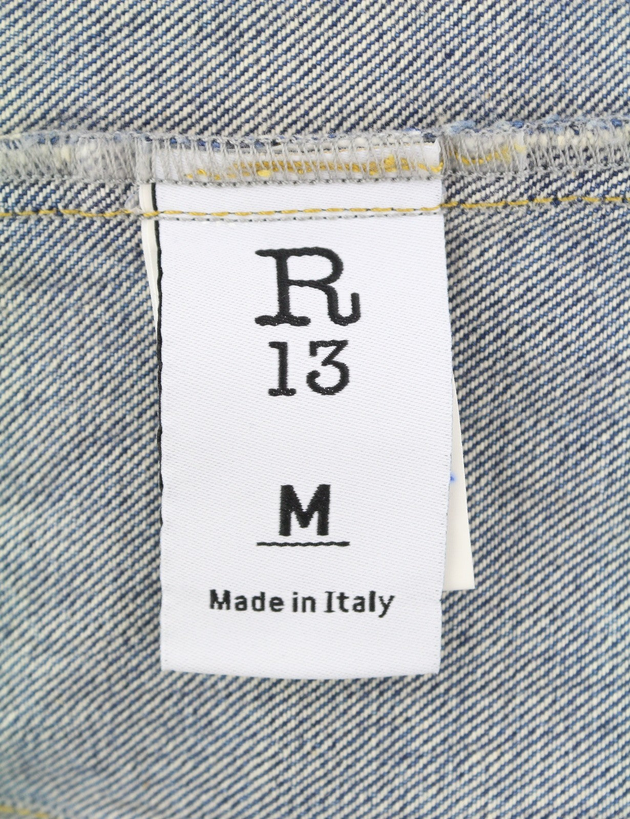 R13 Raglan Trucker moteriška striukė M Kelly laisvo kirpimo su sagomis, išblukinto skalbto džinso 