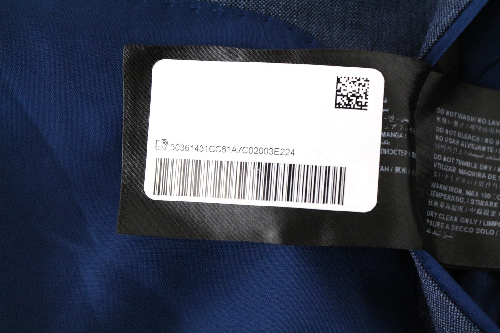 SUISTUDIO Cameron moteriškas mėlynas, grynos vilnos pamušalu UK8R vieneilis švarkas 