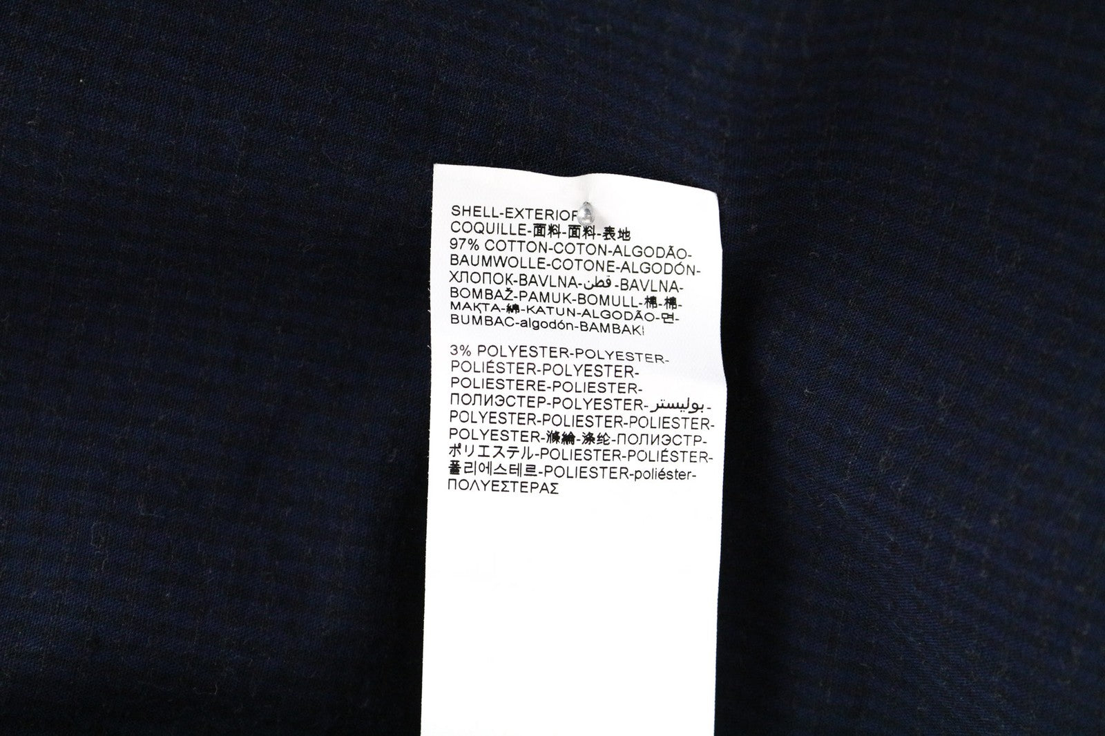 DESIGUAL Isma vyriški S dydžio tamsiai mėlyni medvilniniai tamprūs raštuoti ilgomis rankovėmis marškiniai su kišenėmis 