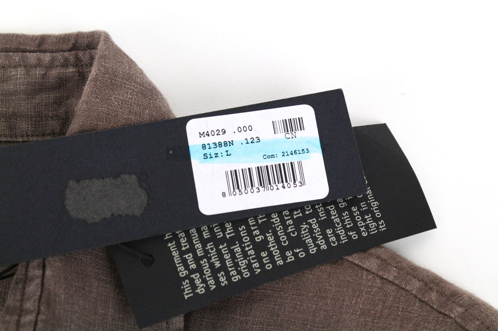 REPLAY vyriški L dydžio rudi gryno lino trumpomis rankovėmis marškinėliai su kišenėmis 