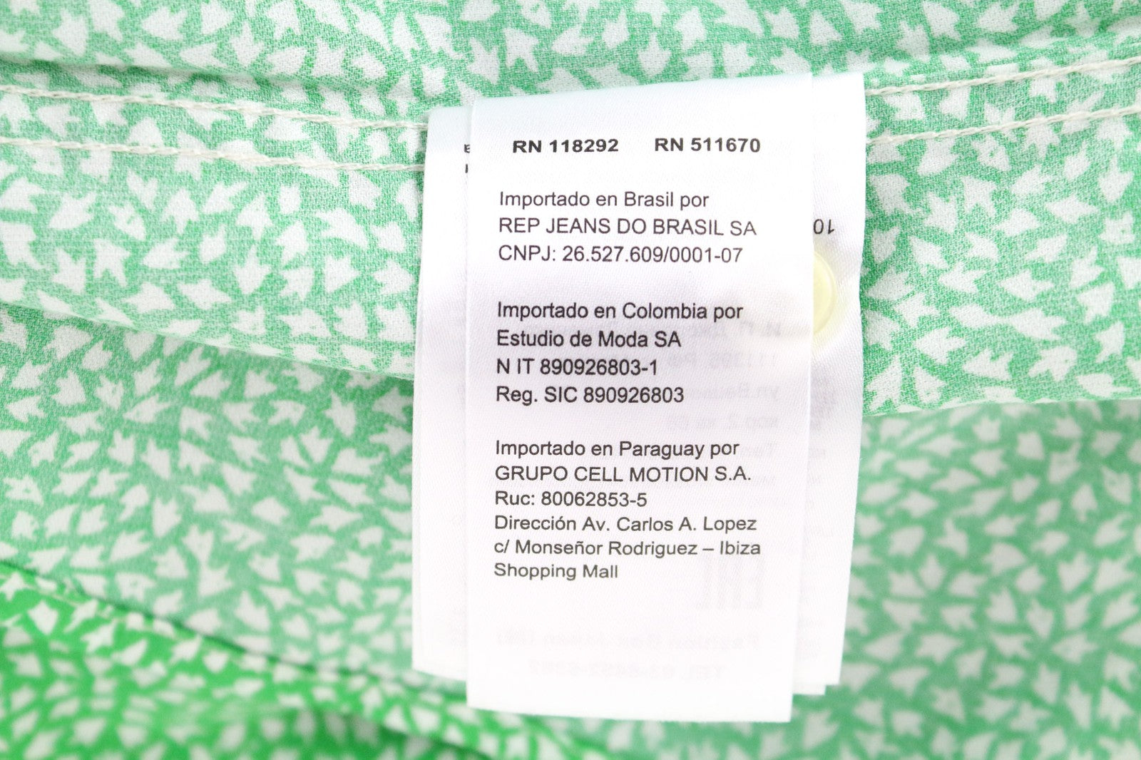 REPLAY vyriški M dydžio šviesiai žali raštuoti medvilniniai marškinėliai su sagomis ir rankogaliais