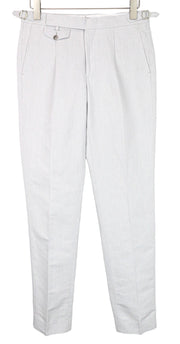 SUITSUPPLY Brentwood vyriškos kelnės, UK38R, pilkos melanžo spalvos, plonos, lininės/medvilninės, oficialios. 