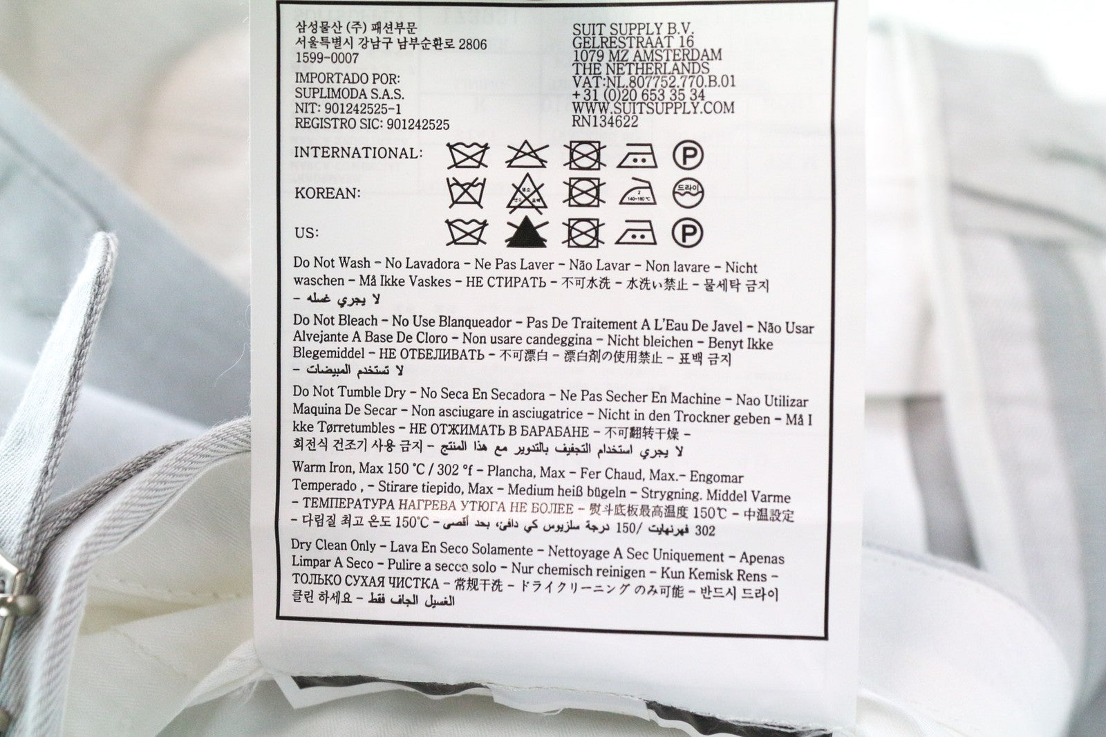 SUITSUPPLY Brentwood vyriškos kelnės, UK38R, pilkos melanžo spalvos, plonos, lininės/medvilninės, oficialios. 