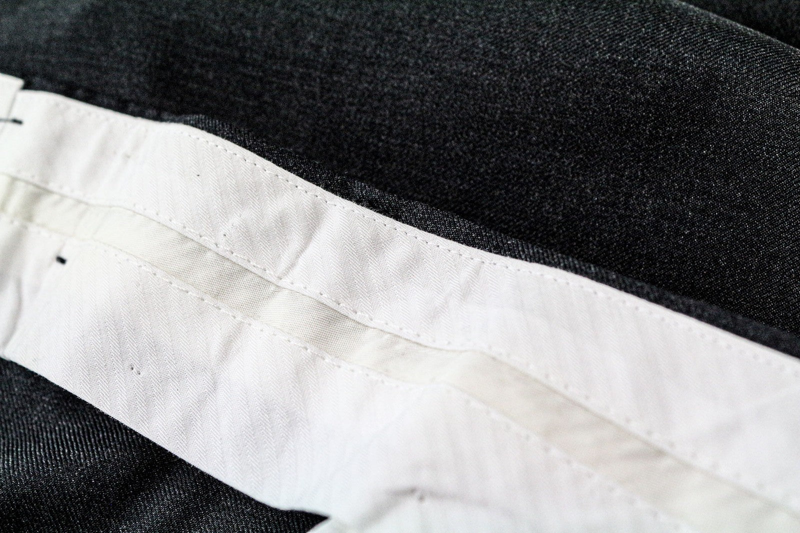 SUITSUPPLY Brentwood Men's Trousers UK44S Grey Melange Slim Wool Formal Classic