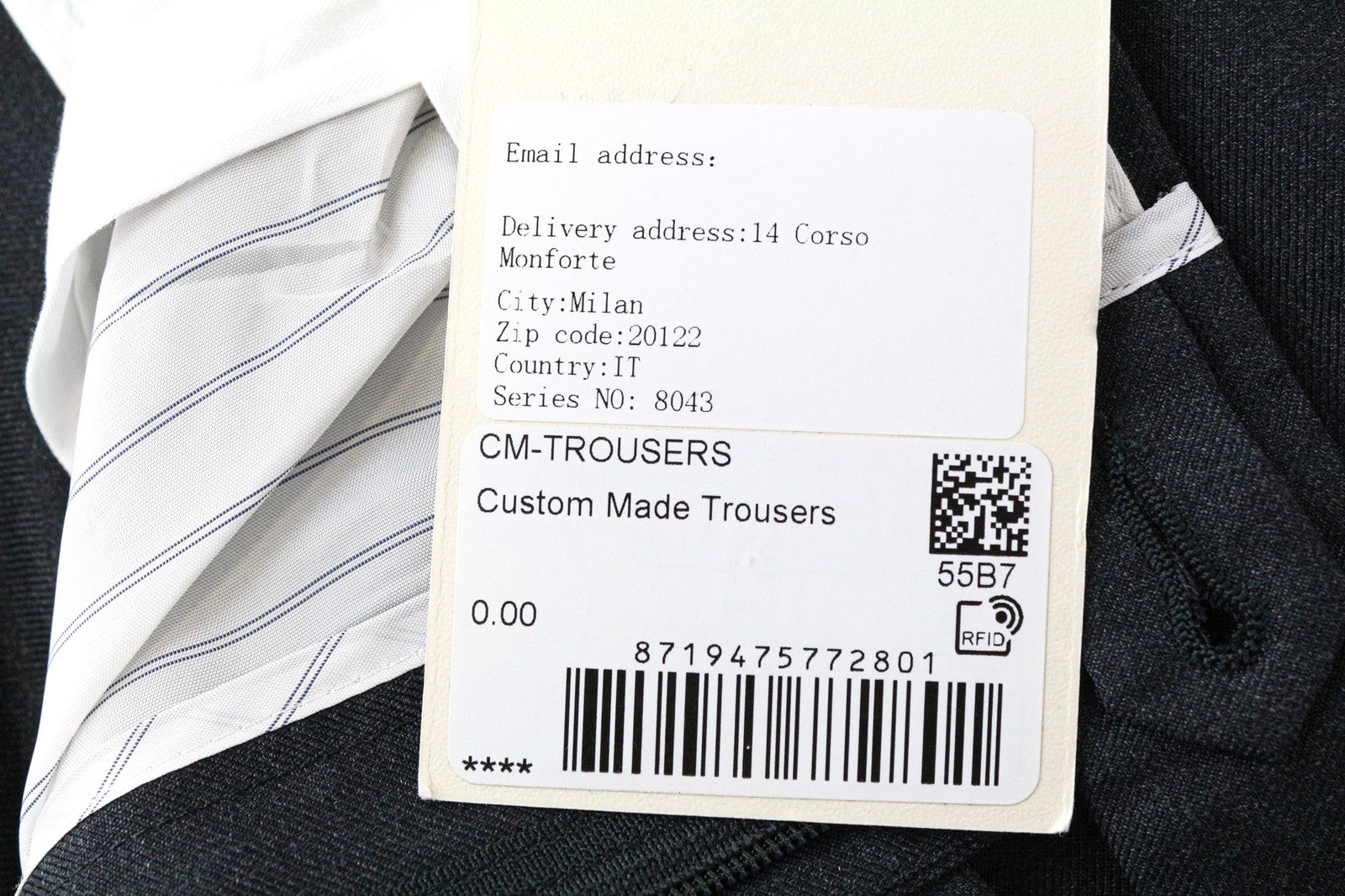 SUITSUPPLY Brentwood Men's Trousers UK44S Grey Melange Slim Wool Formal Classic