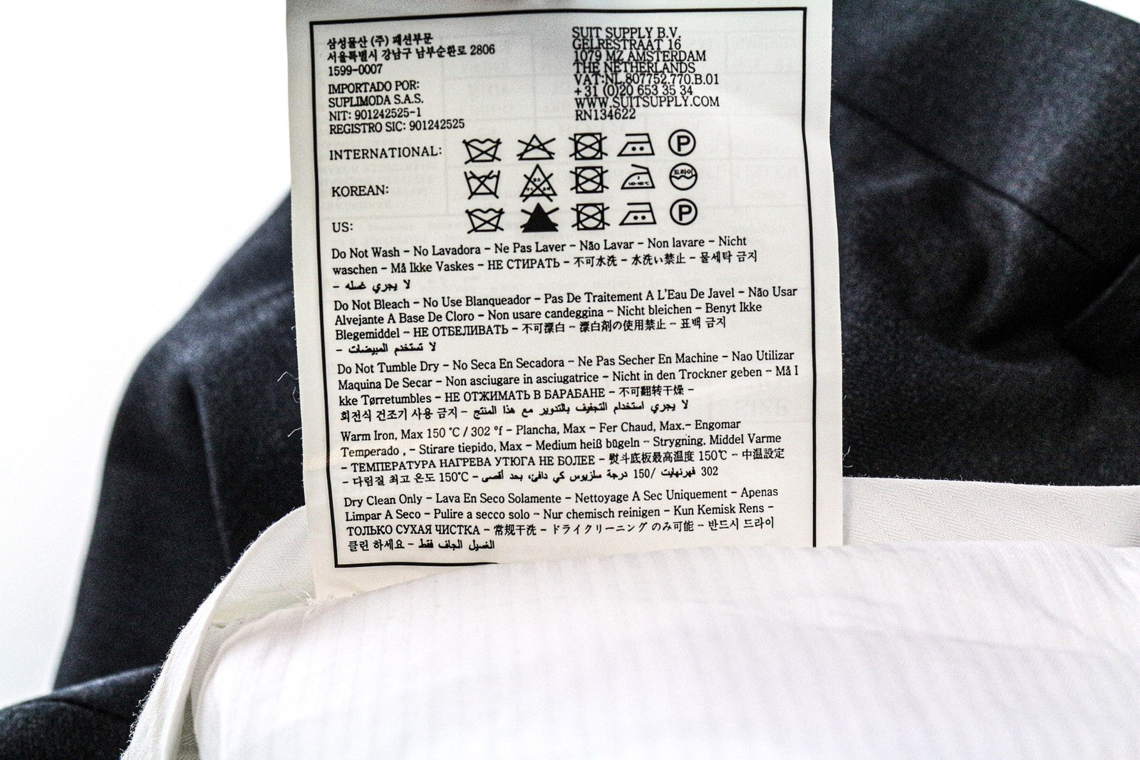 SUITSUPPLY Brentwood Men's Trousers UK44S Grey Melange Slim Wool Formal Classic