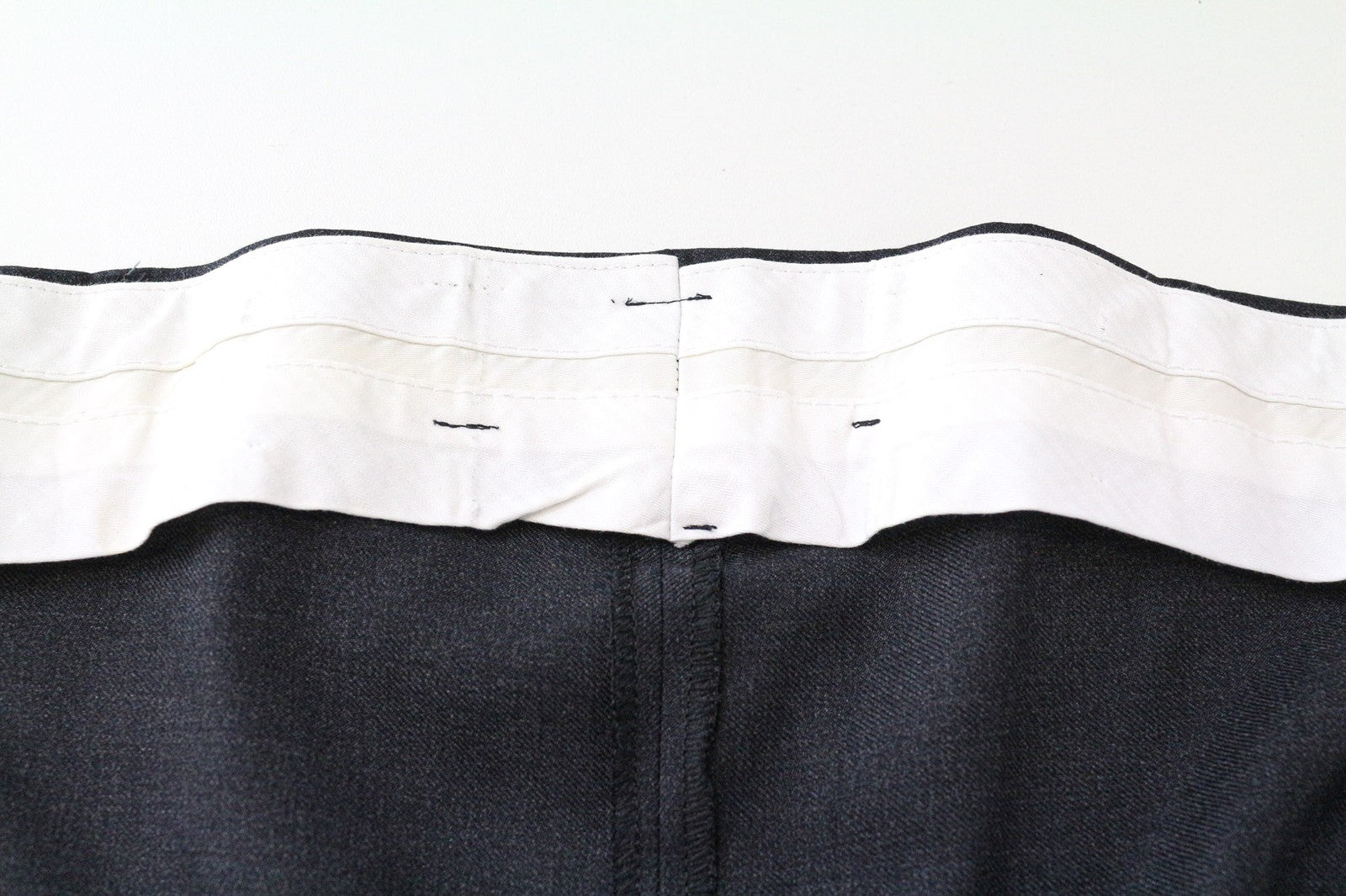 SUITSUPPLY Brentwood Men's Trousers UK44S Grey Melange Slim Wool Formal Classic