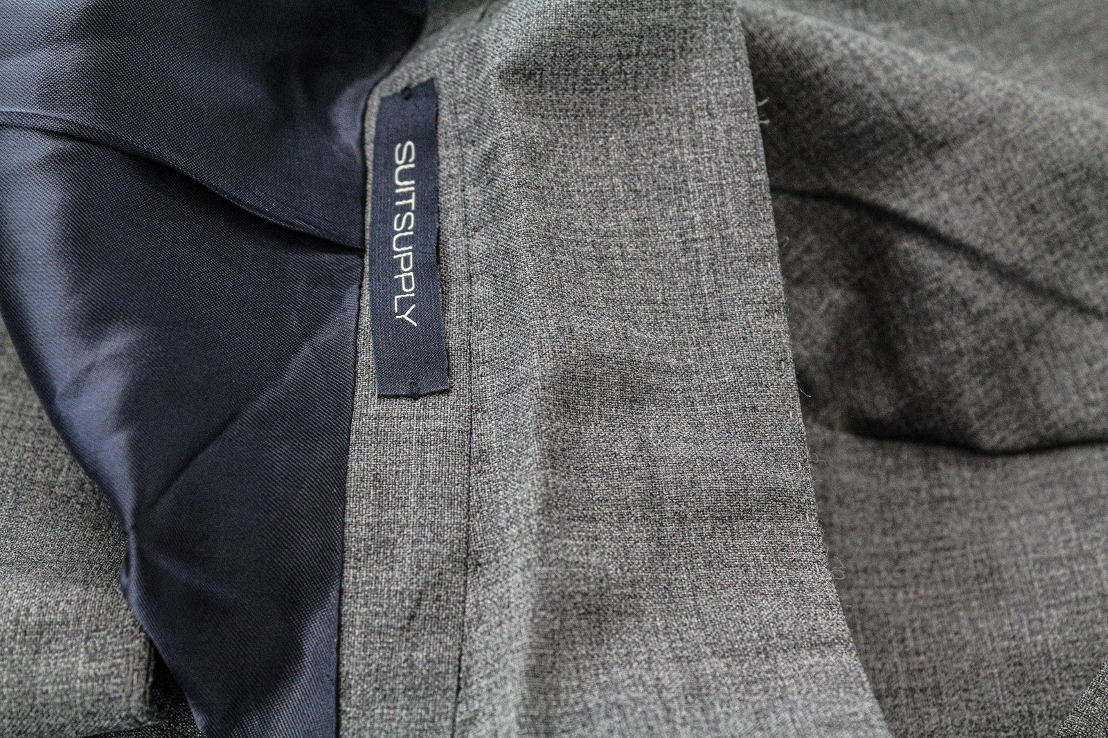 SUITSUPPLY La Spalla Men's Blazer UK30R Mid Grey Wool S120s Slim Melange