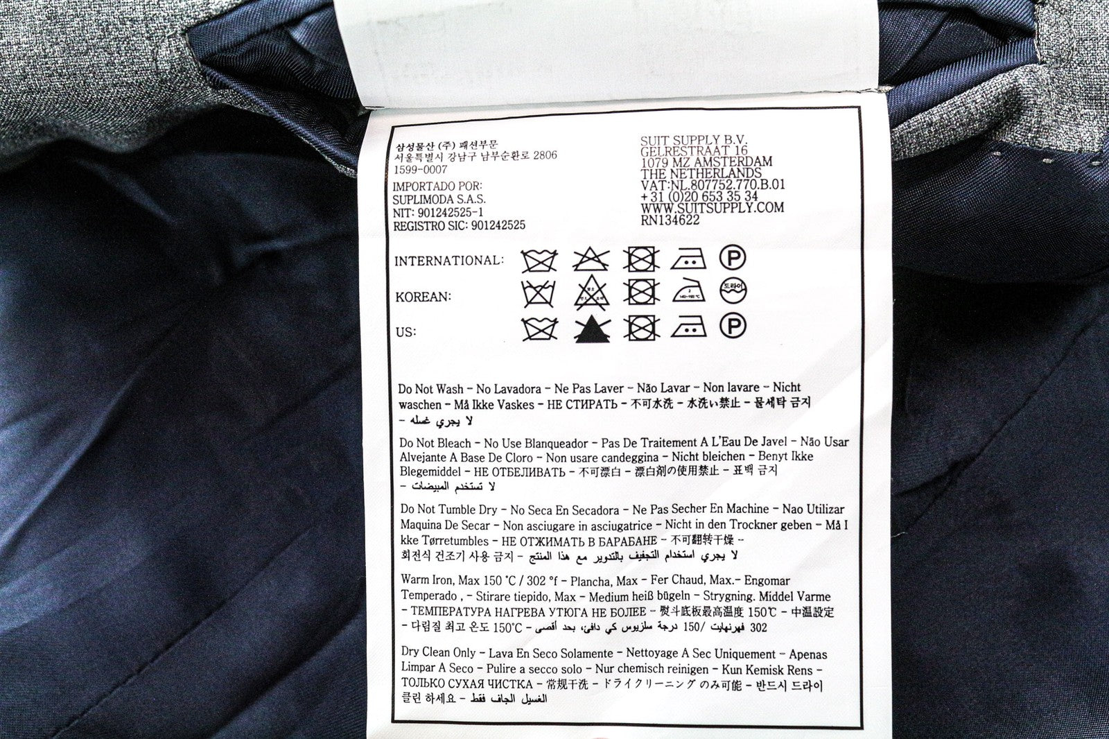 SUITSUPPLY La Spalla Men's Blazer UK30R Mid Grey Wool S120s Slim Melange