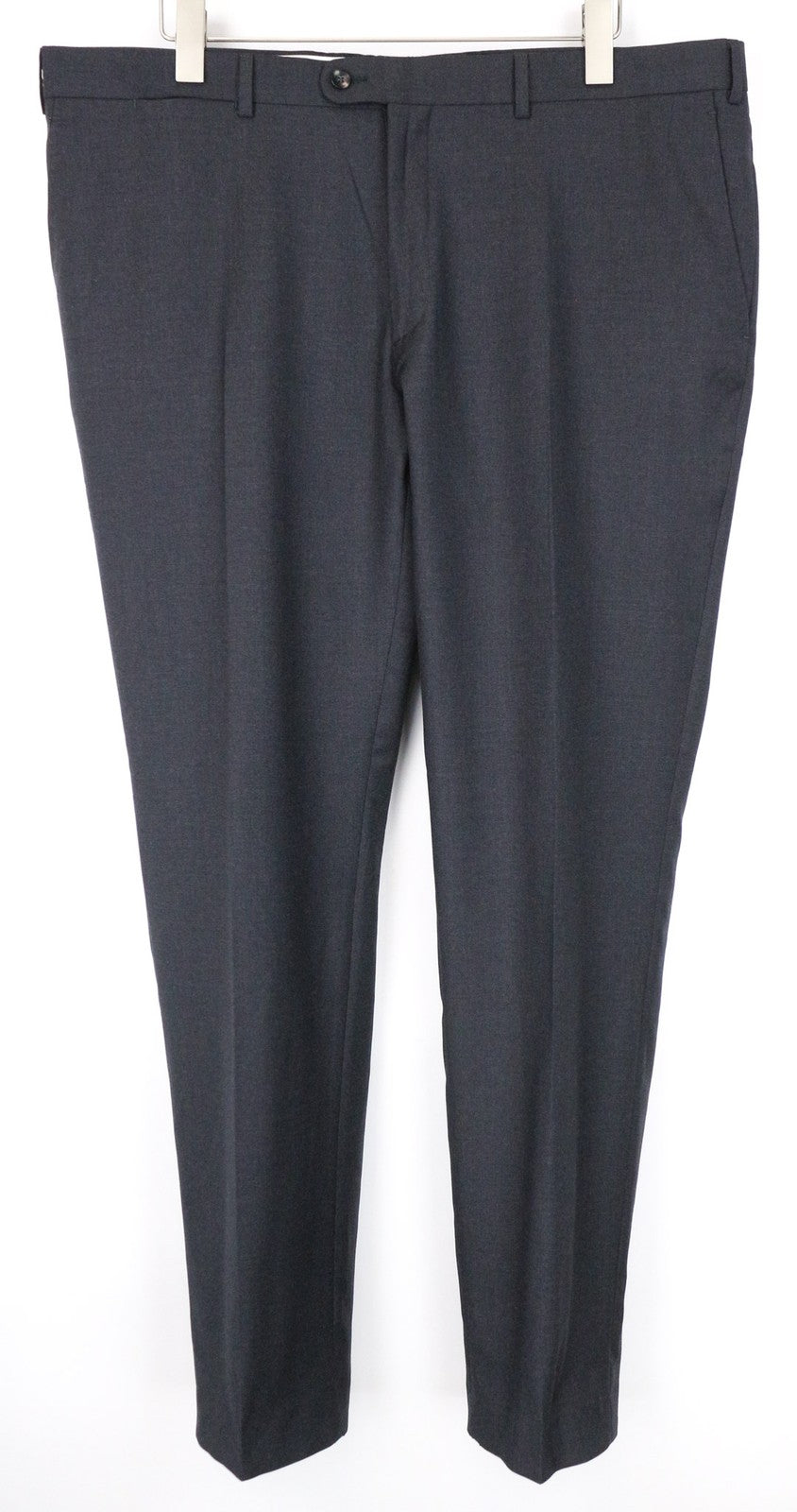 SUITSUPPLY Brescia Men's Trousers UK44S Grey Wool Flat-Front Slim Melange Formal