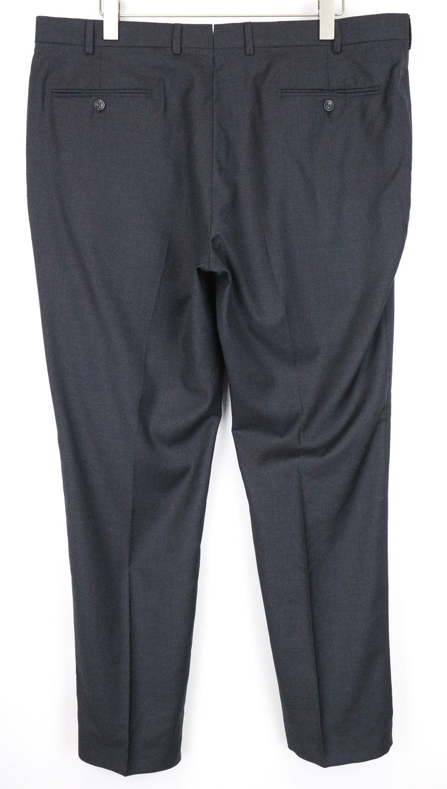 SUITSUPPLY Brescia Men's Trousers UK44S Grey Wool Flat-Front Slim Melange Formal