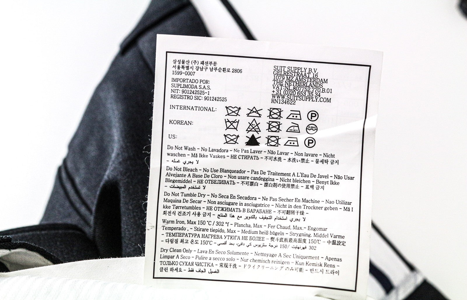 SUITSUPPLY Brescia Men's Trousers UK44S Grey Wool Flat-Front Slim Melange Formal