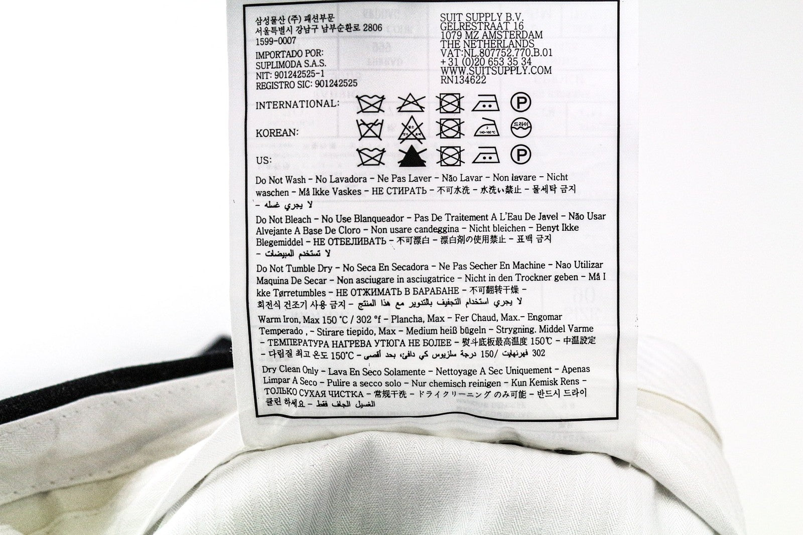 SUITSUPPLY Brentwood Men's Trousers UK30L Grey Melange Pleated Slim Wool Formal