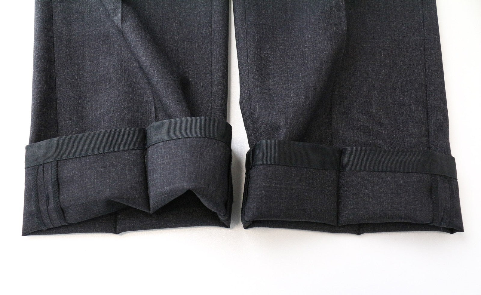 SUITSUPPLY Brentwood Men's Trousers UK30L Grey Melange Pleated Slim Wool Formal