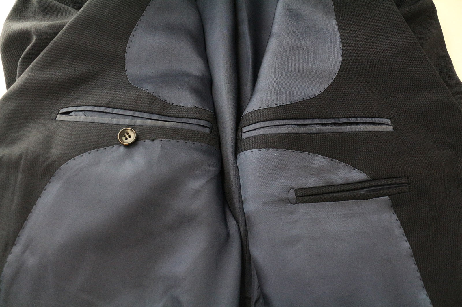 SUITSUPPLY Men's Blazer UK46S Navy Blue Pure Wool Classic Single-Breasted