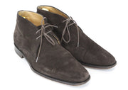 SUITSUPPLY Men's Formal Shoes EU41 Dark Brown Suede Laced High-Top Dress Boots
