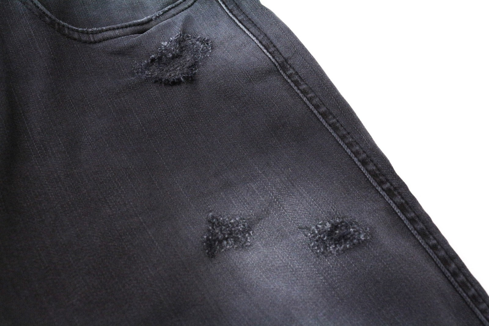 REPLAY Anbass vyriški džinsai W28/L34 Slim pilki medvilnės mišinio tamprūs plėšyti skalbiniai 