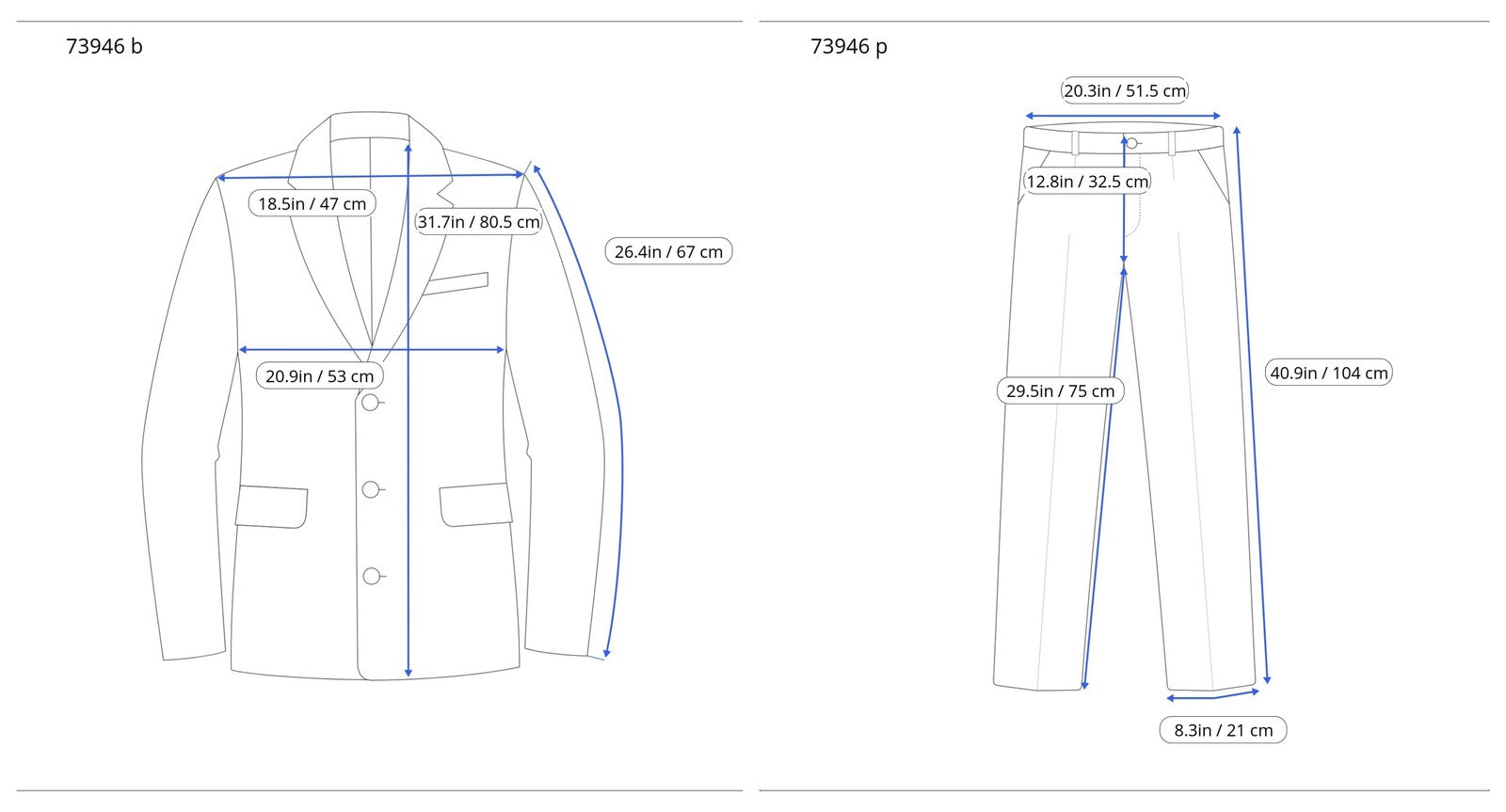 SUITSUPPLY Lazio Men's Suit UK46R Navy Blue Wool S110s Slim Perennial 2-Piece