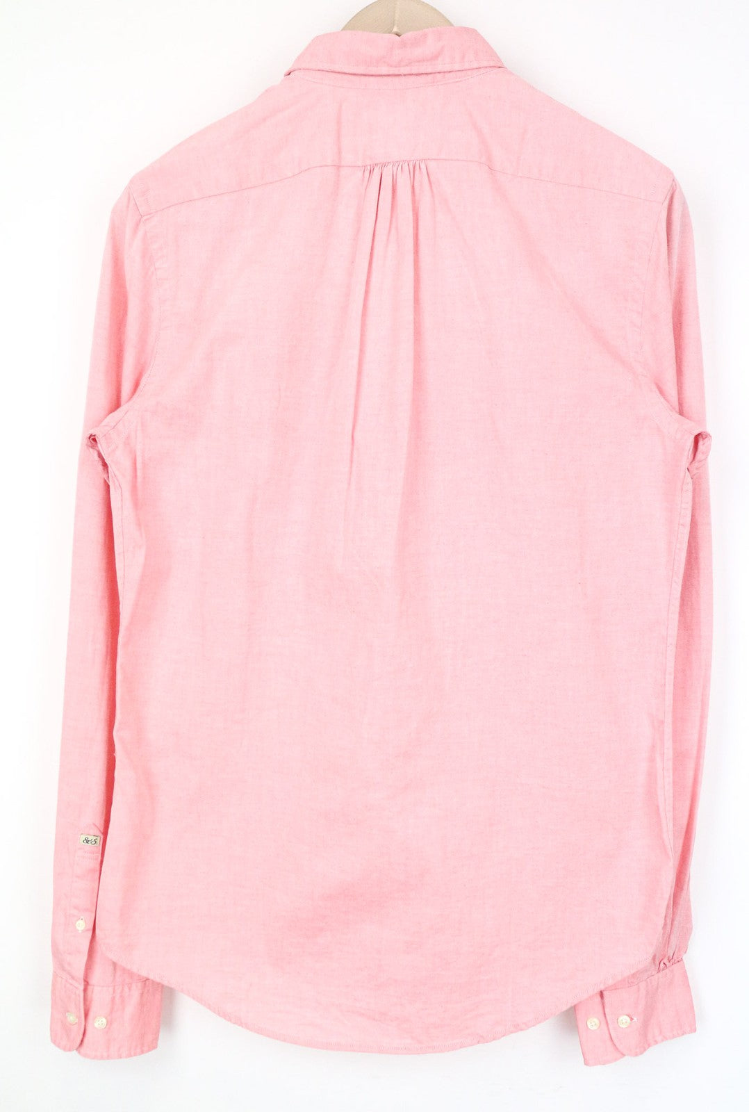 SCOTCH &amp; SODA Ams Couture vyriški marškinėliai, rožiniai, grynos medvilnės, ilgomis rankovėmis, su sagomis