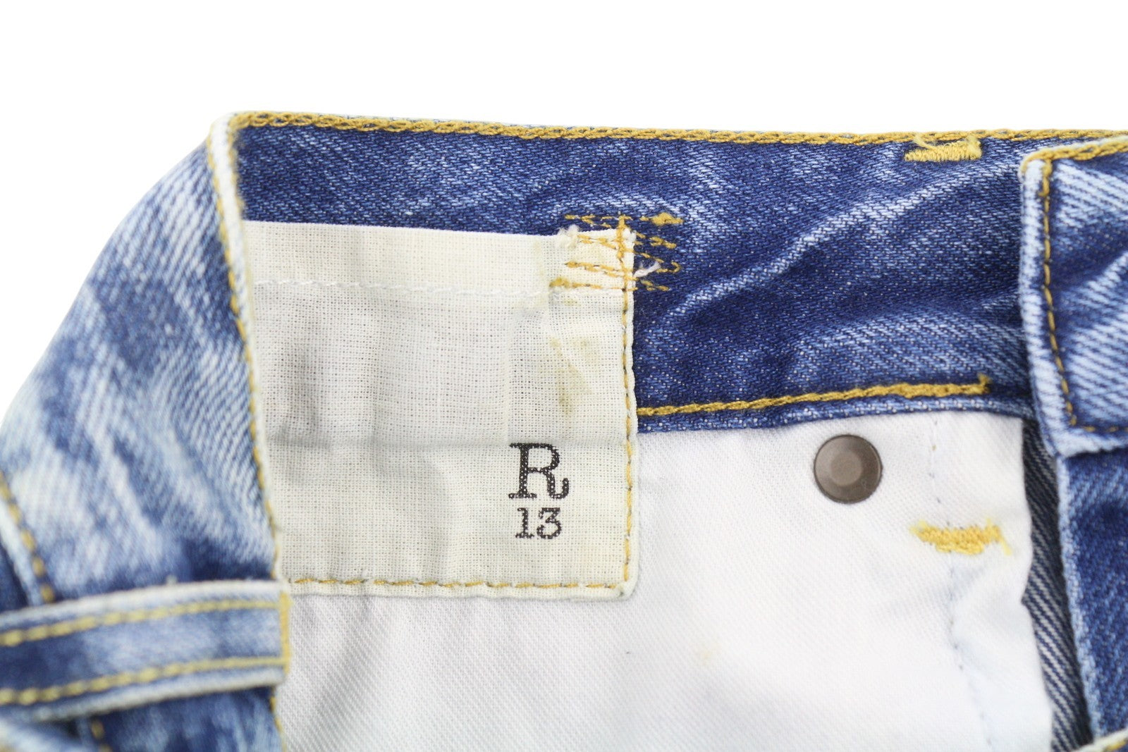 R13 Boyfriend moteriški džinsai 25 Bain W Rips Distress Faded Ankle PS25 RRP 595 € 