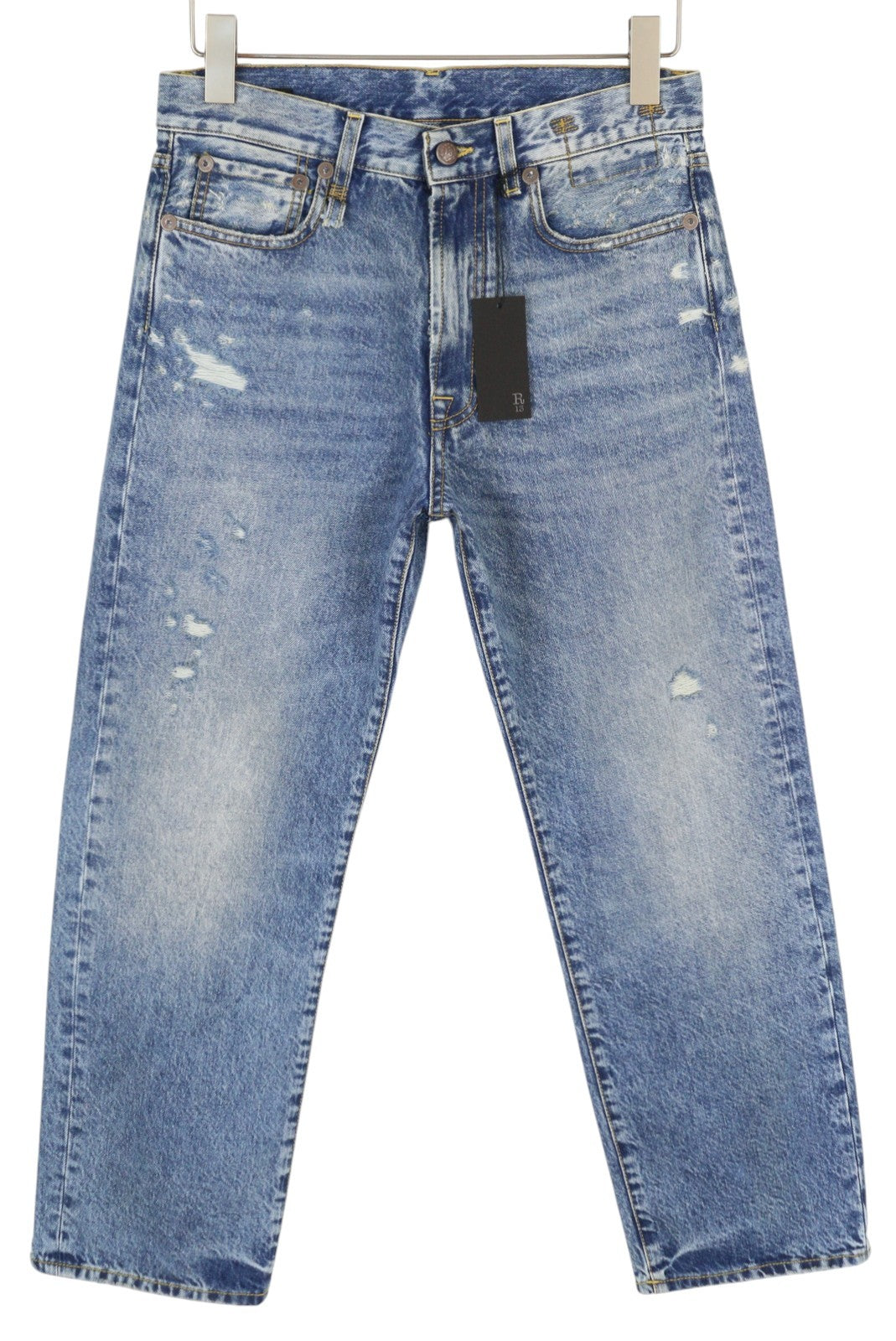 R13 Boyfriend moteriški džinsai 25 Bain W Rips Distress Faded Ankle PS25 RRP 595 € 