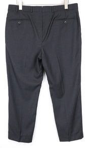 SUITSUPPLY Brescia Men's Trousers UK42S Grey Melange Slim Wool Flat-Front Formal