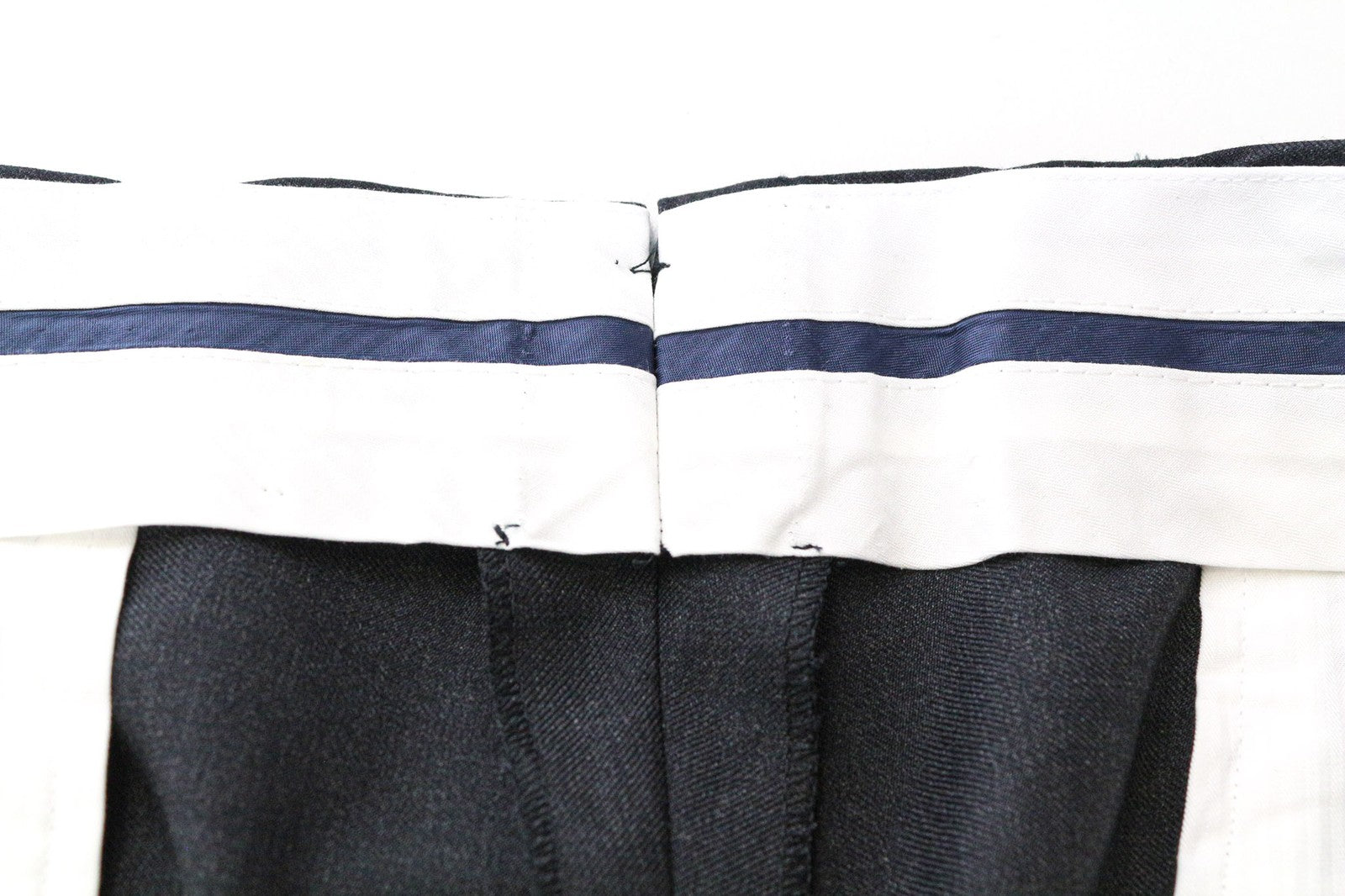 SUITSUPPLY Brescia Men's Trousers UK42S Grey Melange Slim Wool Flat-Front Formal