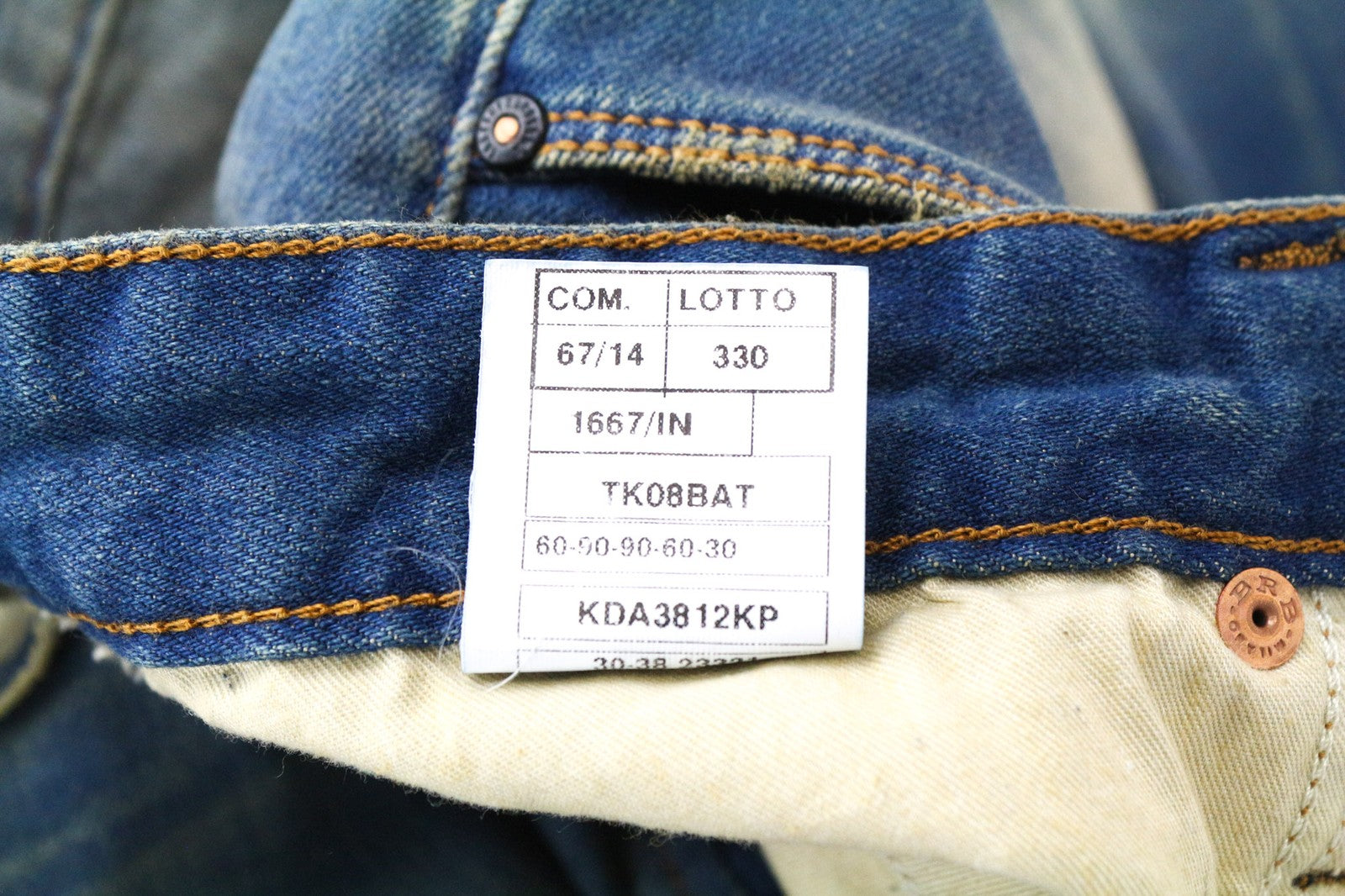 TAKESHY KUROSAWA Men's Jeans W32 Blue Washed Denim Slim Fit Cotton Stretch