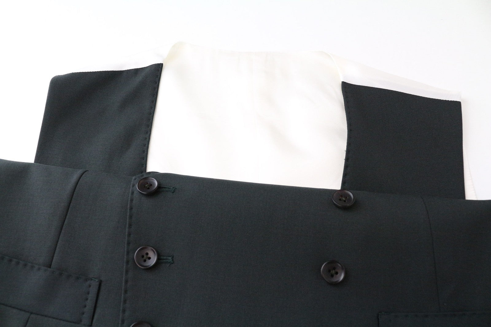 SUITSUPPLY La Spalla Men's Suit UK36R Green Wool 2-Piece with Blazer & Vest