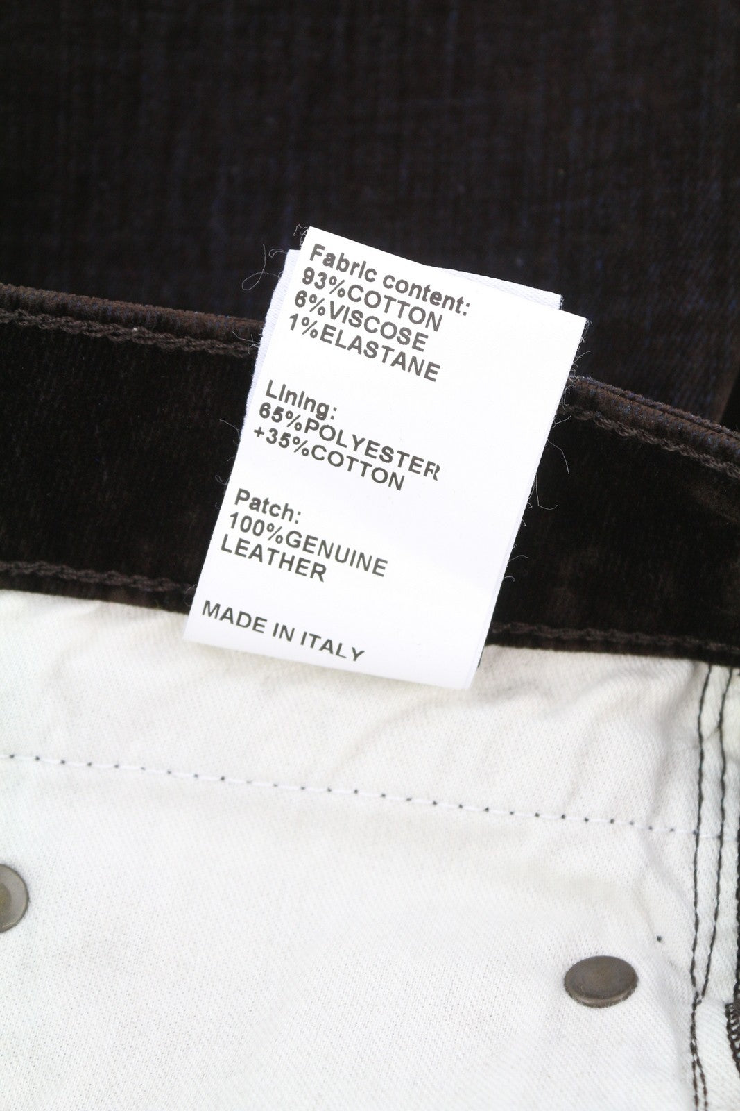 R13 Boy Straight Women Jeans 25 Flocked Brown Velvet Cropped Ankle Length Dark